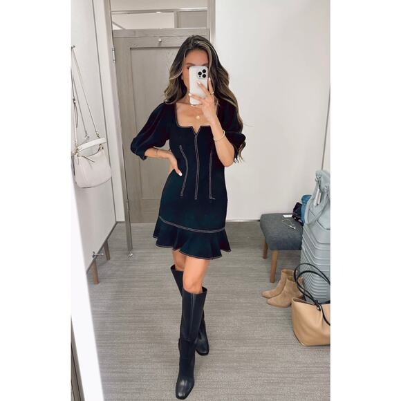 Cinq à Sept Maddie Mini Dress - Size 6 - Black (New) - Picture 1 of 6